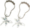 Crystal Dragonfly Shower Curtain Hooks - Brushed Nickel Rings with Rhinestones Dragonfly Pendant,Rust Proof Silver Metal Curtain Hangers (Silver)...