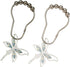 Crystal Dragonfly Shower Curtain Hooks - Brushed Nickel Rings with Rhinestones Dragonfly Pendant,Rust Proof Silver Metal Curtain Hangers (Silver)...
