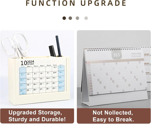 Pen Holder 2024 Desk Calendar for Desk Office Storage Study Room School, Fresh Pencil Holder With Calendar, Pen Cup Pen Hilder Pencil Desk Holder ...