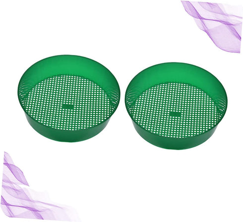 2pcs Garden Soil Sieve Pan Digging Tools Garden Potting Sieve Garden Classifier Kids Tools Soil Sand Sieve Green Screen Suit Garderning Tool Soil ...