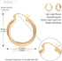 Chunky Gold Hoop Earrings For Women - 14k Gold Plated Geometric Double Hoop Statement Earrings, Hypoallergenic Earrings For Women, Gold Jewelry Fo...