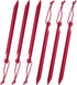6 Pieces Tent Stakes Heavy Duty Camping Stakes, QEBAJI 7.5 inch Rust-Free Metal Tent pegs Ground Stakes Tent pegs Camping?6pack Red...