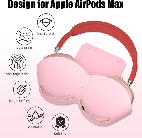iMangoo Smart Case for Apple Headphones Airpods Max Cover, Soft TPU Protective Anti-Scratch Portable Travel Carrying Bag Support Sleep Mode Replac...