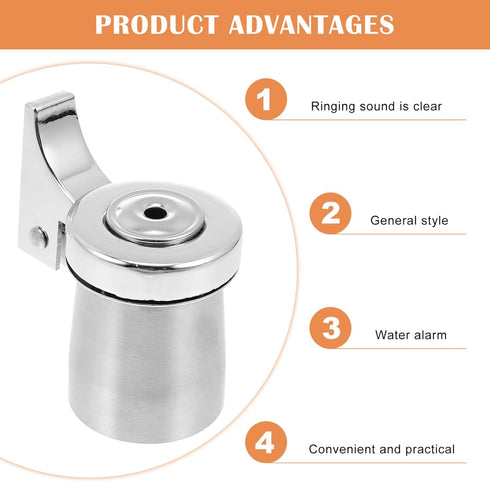Luxshiny Tea Kettle Whistle Replacement Kettle Spout Tip Stainless Steel Teapot Whistle Water Boiling Kettle Nozzle Kettle Flutes Warning Accessor...