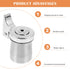 Luxshiny Tea Kettle Whistle Replacement Kettle Spout Tip Stainless Steel Teapot Whistle Water Boiling Kettle Nozzle Kettle Flutes Warning Accessor...