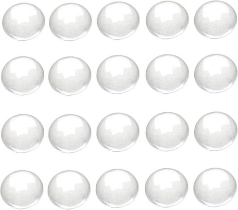 dophee Round Glass Cabochon for Jewelry Making, Clear Dome Tiles Cabochons with Flat Back, Dome Bead Cameo Cabochon Tile for DIY Craft Photo, Pend...