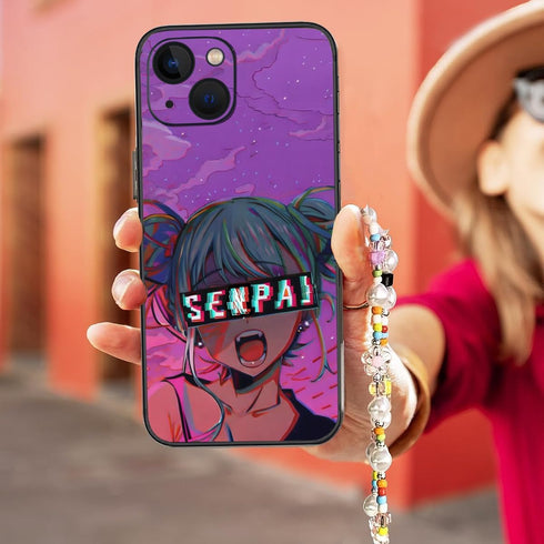 Compatible with iPhone 14 Anime Girl Case,Cute Kawaii Waifu Sexy Japanese Anime Girl Vaporwave Senpai Cartoon for iPhone Case Boys Girls,Anti-Shoc...