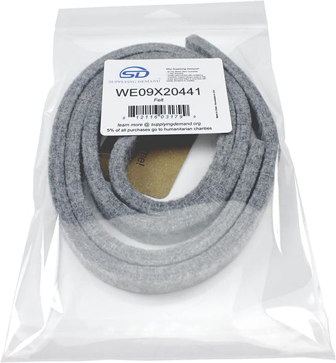 Supplying Demand WE09X20441 WE09X27634 Clothes Dryer Lower Front Drum Felt Seal Replacement