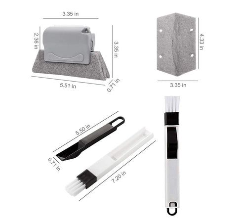 Window Groove Cleaning Brush Set Magic Window Track Cleaning Tools, Tile Lines Brush, Window Blind Duster...