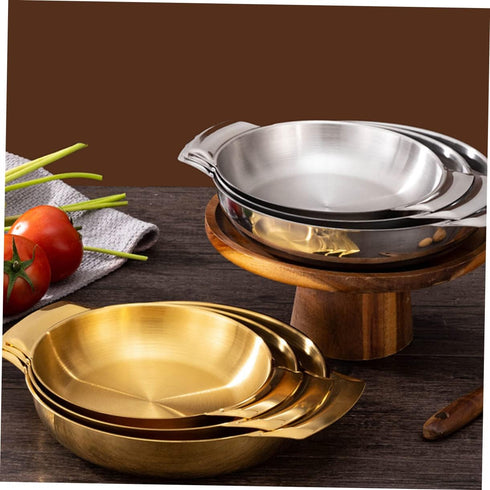 PRETYZOOM Stainless Steel Seafood Pot Double Handle Cooking Pan Cookware Non Stick Pan Casserole Pot Sturdy Cooking Pot Nonstick Frying Pan Campin...