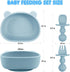 Baby and Toddler Feeding Supplies Set, Toddler Bowl Spoons Forks Set, 100% Food-Grade Silicone, Microwave & Dishwasher Safe (3 Pieces)...