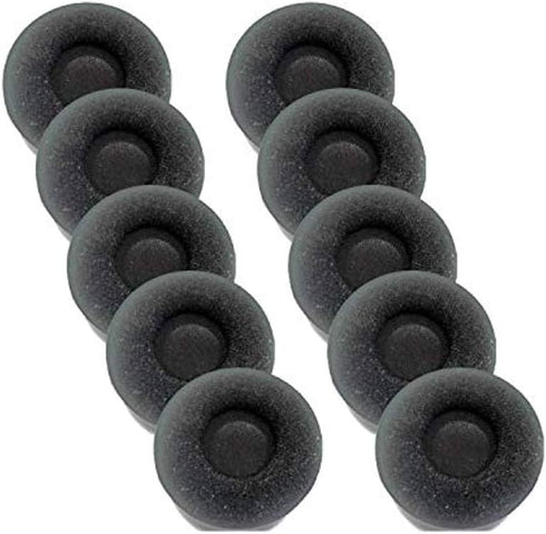 Jabra Spare Foam Headset Ear Cushions, 10 pk, BlueParrott B250-XT, B250-XT+, B250-XTS, Plantronics, Jabra, VXI - CS540, SAVI W440, W740, SupraPlus...