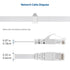 Cable Matters Cat6 Snagless Long Flat Ethernet Cable 50 ft in White with Nail-in Cable Clips...