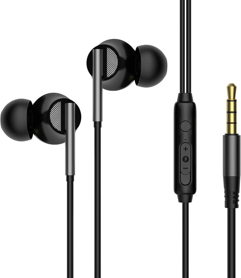 viken Wired Earbuds with Microphone Volume Control, Stereo Heavy Bass Earphones Noise Isolation in-Ear Headset Compatible with iPad,Laptop,MP3,Pho...