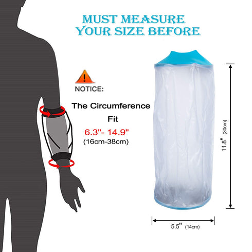 Asunby PICC Line Shower Cover Picc line Sleeve cover for upper Arm Waterproof IV & PICC Line Protetcor for Broken Wound Elbow Reusable showering p...