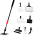 Aquarium Cleaning Tools 7 in 1 - Fish Tank Cleaning Kit with Algae Scraper, Scrubber Pad, Adjustable Telescopic Long Handle, Fish Net, Gravel Rake...