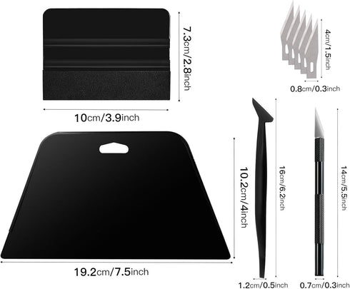 NEWISHTOOL Wallpaper Smoothing Tool Kit, Wallpaper Tools for Applying Peel and Stick Contact Paper Vinyl Film, includes Big Smoothing Squeegee, Fe...