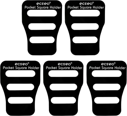 Pocket Square Guard for Men Suits, Ecseo Mens Pocket Square Holder/Folder - 5 Pack...