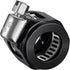 Flexible Rubber Pipe Clamps - 6AN Hose Finisher Clamp with Screw Band for 3/8 Fuel Line, 4Pcs/Pack Black Hose Connectors, Great for Fuel/Oil/Diese...
