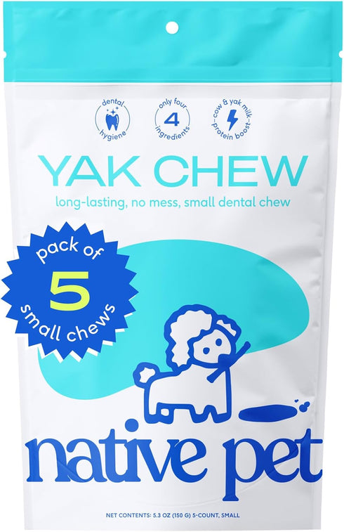 Native Pet Yak Chews (5 Small Chews) - Yak Milk Chews for Puppies & Small Dogs - Yak Dog Chews - Puppy Chews - Puppy Teething Toys - Puppy Yak Che...