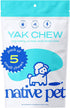 Native Pet Yak Chews (5 Small Chews) - Yak Milk Chews for Puppies & Small Dogs - Yak Dog Chews - Puppy Chews - Puppy Teething Toys - Puppy Yak Che...