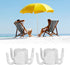 2pcs Sun Umbrella Hook, Beach Umbrella Hanging Hook 4 Prongs Plastic Umbrella Hook Hanging Plastic Beach Umbrella Hanging Hook Umbrella Hanger (Wh...