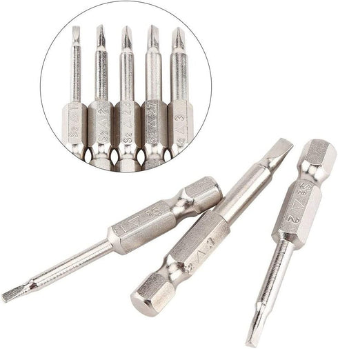 Fixinus 6 Pieces Magnetic Triangle Screwdriver Bits Set, 1/4 inch Hexagonal Screwdriver Bits, 1.8 mm, 2.0 mm, 2.3 mm, 2.5 mm, 2.7 mm, 3.0 Triangle...