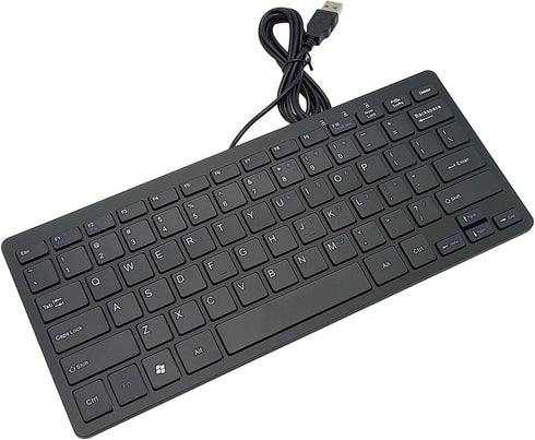 Mini Wired Keyboard(English) Ultra Thin and Light Portable 78 Keys Small USB Multimedia Desktop, Computer, Notebook, Laptop, Windows 7/8/10 (Engli...