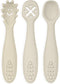 Silicone Toddler Fork and Spoon Utensils, Baby Led Weaning (BLW) Eating Essentials, Kids Self Feeding Set (Cream), CTL5038-17...
