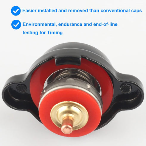 High Pressure Radiator Cap with Temperature Gauge, 1.8 Bar Radiator Cap 25.6psi Compatible with Honda, Kawasaki, Suzuki, Yamaha, Polaris Ranger, H...