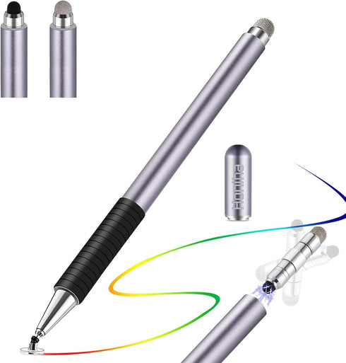Stylus Pen for iPad, Honiha 3 in 1 Magnetic Stylus Pencil High Sensitivity Disc & Fiber & Rubber Tip Touch Screen Pen Universal Stylus for iPad iP...