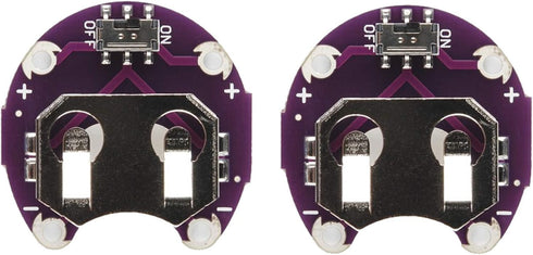 Lilypad Arduino Coin Cell CR2032 Battery Holders with Switch – Save Batteries, Switch Off LEDs, Pack of 2...