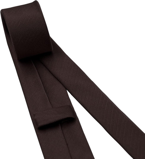 Mantieqingway 2.05" Skinny Ties for Men, Solid Color Men's Neckties for Weddings, Business, Christmas Day, Funeral, Gift...