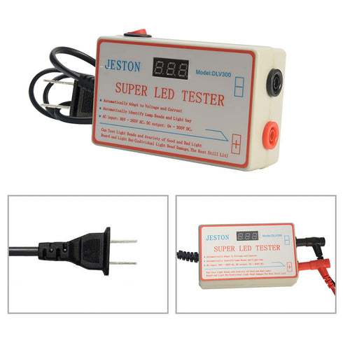LED Light and TV Backlight Tester, 0-300V Adaptive Voltage LED Strip Lamp Beads Light Source Testing Tool with Gold Plated Pin & Power Cable fits ...