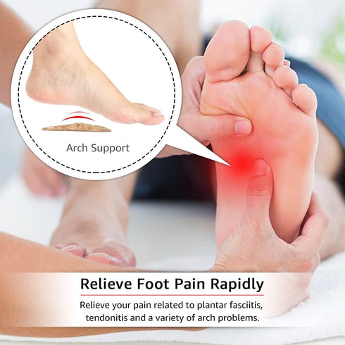 Dr. Foot's Arch Support Shoe Insoles for Flat Feet, Gel Arch Inserts for Plantar Fasciitis, Adhesive Arch Pad for Relieve Pressure and Feet Pain (...