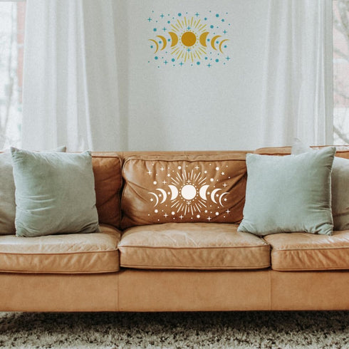 FINGERINSPIRE Moon Phases Painting Stencil 8.3x11.7inch Reusable Glitter Star Pattern Drawing Template DIY Art Sun Moon Star Decoration Stencil fo...