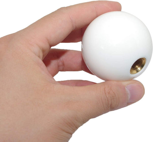Pure White Round Ball Shift Knob Car Gear Shifter Head Fit Most Manual Automatic Vehicles 5 6 Speed M8 M10 M12...