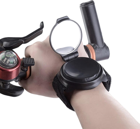 Handlebar Bike Mirror,Bike Accessories, 360 Degree Adjustable Rearview Wristband Rear View Arm Wear Handlebar Safety...