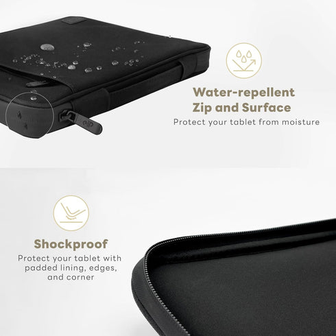 eiP 8-11 inch Waterproof Slim Tablet Carring Case with Handle Sleeve Bag for iPad Pro 11 inch/iPad 7/8/9 10.2 inch/iPad Air 5,4 10.9 inch/Pixel Ta...
