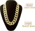 Markeny Men's Chunky Necklace, Rapper Fake Gold Chain 90s Hip Hop Fake Gold Necklace Costume Accessory (27.5 Inches*1.37inches)...