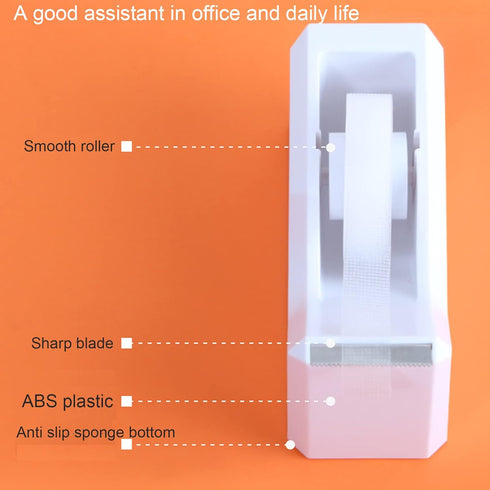 WELSTIK Office Tape Dispenser - Elegant Desktop Tape Dispenser with Non-Skid Base - Tape Dispenser White...