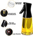 180ml Glass Olive Oil Sprayer with Brush for Cooking - Thick Glass, Strong Spray Force...