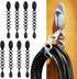 Self Adhesive Spring Silicone Extension Cord Holders, Cord Organizer Charger Cable Management for Organizing Home Office Desk appliances TV Phone ...