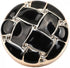 20 PCS 1" Black Round Shank Buttons with Weave Design for Coat Sewing...