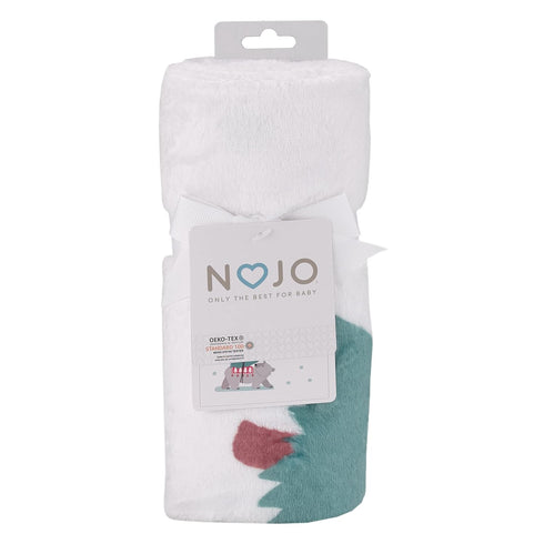 NOJO Bear White, Red, and Green Santa's Little Helper Christmas Photo Op Super Soft Baby Blanket...