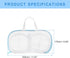 uxcell 2Pcs Bra Washing Bag, 11.8 x 6.7 Inch Rectangle Mesh Laundry Bags for Washing Machine Wash Delicate, Sock, Underwear, Blue...