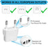12 Pack European Plug Adapter, US to Europe Plug Adapter, European Adapter Type C Plug Adapter, Travel Adapter Europe, European Outlet Wall Plug A...