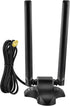 Eightwood PC WiFi Antenna Dual Band 2.4GHz 5GHz RP-SMA WiFi Antennae with 6.5 Feet Extension Cable for PC Desktop Computer PCI PCIe WiFi Bluetooth...