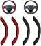 4PCS Carbon Fiber Car Steering Wheel Cover with Non-Slip Lining,Steering Wheel Cover Men and Women,Universal Fit Most of Steering Wheel Accessorie...