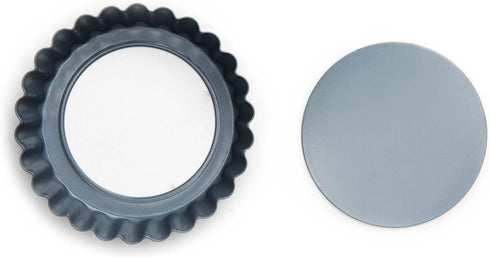 Fox Run Set of 6 Loose Bottom Mini Tart and Quiche Non-Stick Baking Pans, 4-Inch Diameter, Grey, Model Number: 44460...
